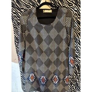 The Pants Store Herringbone Black And White Herringbone Dress Size Small